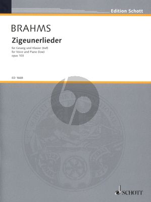 Brahms Zigeunerlieder op.103 Tiefe Stimme und Klavier