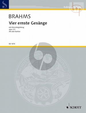 Brahms 4 Ernste Gesänge Op. 121 Alt oder Bariton