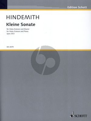 Hindemith Kleine Sonate Op.25 No.2 fur Viola d'Amore und Klavier