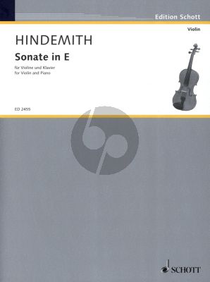 Hindemith Sonate E-dur (1935) fur Violine und Klavier (Grade 4 - 5)