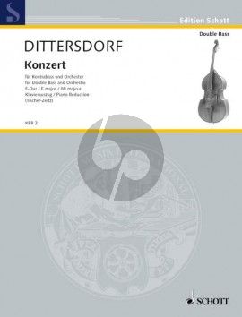 Dittersdorf Konzert E-dur Krebs 172 Kontrabass und Orchester (Klavierauszug) (Franz Tischer-Zeitz)