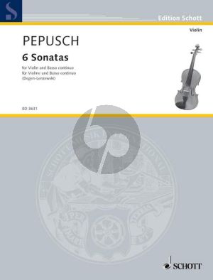 pepusch 6 Sonatas Violin-Bc (Degen-Lenzewski) (Grade 2)