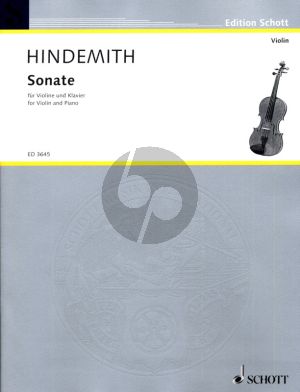 Hindemith Sonata C-major (1939) for Violin and Piano (Grade 4 - 5)