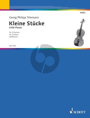 Telemann Kleine Stücke 2 Violinen (Spielpartitur) (Adolf Hoffmann)