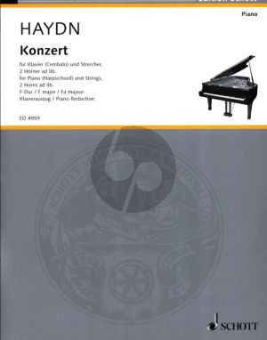 Haydn Concerto F-dur Hob.XVIII:3 Piano [Cembalo])-Strings- 2 Horns ad lib. Ausgabe 2 Klaviere (edited Ewald Lassen) (cadenza by Heinz Schröter)