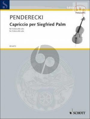 Penderecki Capriccio per Siegfried Palm Violoncello solo (1968) (difficult)