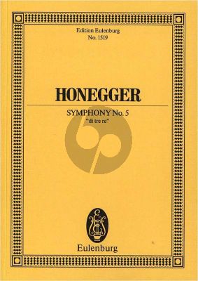 Honegger Symphonie No.5 "di tre re" Studienpartitur (Herbert Schneider)