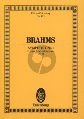 Brahms Symphony No.1 c-minor Op.68 for Orchestra Study Score (edited by Richard Clarke)