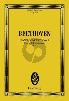 Beethoven Concerto No.1 C-major Op.15 Piano-Orchestra Study Score