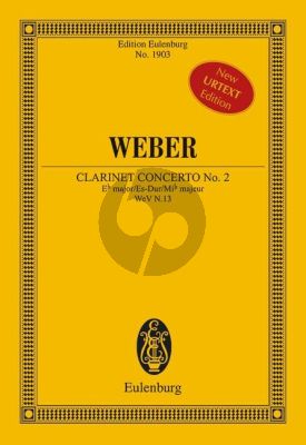Weber Concerto No.2 E-flat major Op.74 (WeV N.13) Clarinet-Orchestra Study Score