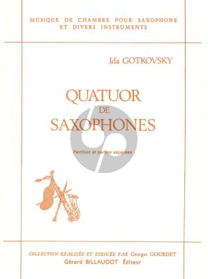 Gotkovsky Quatuor for Saxophone Quartet Score/Parts