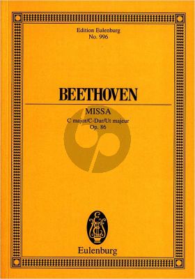 Beethoven Messe C-dur Op.86 Chor-Soli-Orchester Studienpartitur (Willy Hess)