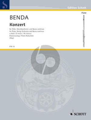 Benda Konzert e-moll Flöte-Streichorch.-Bc (KA) (Walter Lebermann)