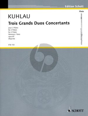 Kuhlau 3 Grands Duos Concertantes Op.87 fur 2 Floten