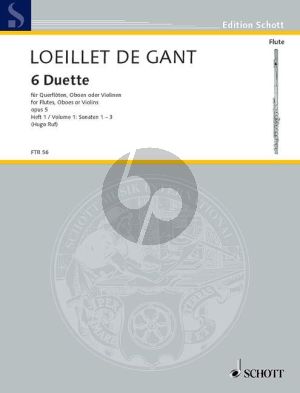 Loeillet 6 Duets Op.5 Vol.1 (No.1-2-5) (2 Flutes/Oboes/ Violins)