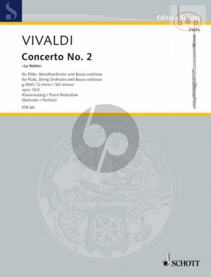 Vivaldi Concerto Op. 10 No. 2 g-minor "La Notte" RV 439 /PV 342 Flute-Strings and Bc (piano reduction)