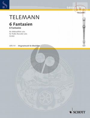 Telemann 6 Fantasien Treble Recorder (ed. H.M. Linde)
