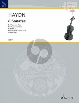 6 Sonaten Hob.VI:1 - 6 Vol.2 (No.4-6) Violine und Viola (Lebermann)