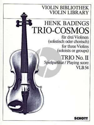 Badings Trio Cosmos No.2 3 Violinen (Spielpartitur)