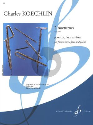 Koechlin 2 Nocturnes Op. 32 bis Flute-Horn and Piano (Score/Parts)