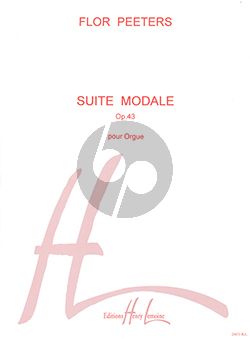 Peeters Suite Modale Op.43 pour Orgue
