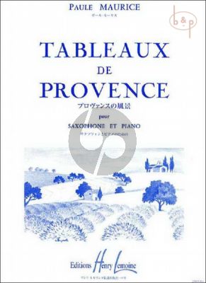 Tableaux de Provence Saxophone Alto-Piano