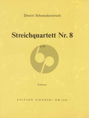 Shostakovich Streichquartett No.8 Op.110 Stimmen