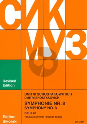 Shostakovich Symphony No.8 Op.65 c-minor Study Score (Sikorski)