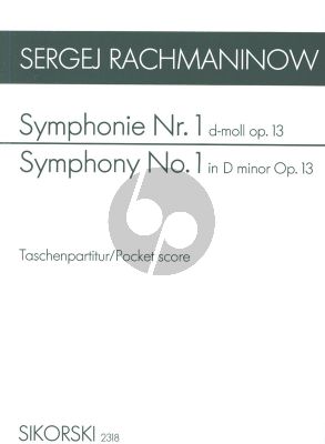 Rachmaninoff Symphony No.1 d-minor Op.13 Study Score