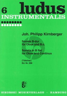 Kirnberger Sonate B-dur Oboe und Bc (Hermann Töttcher)