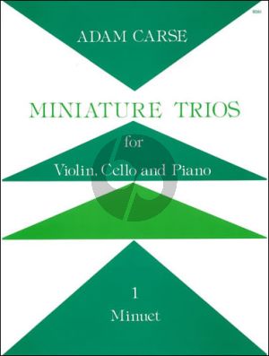 Carse Miniature Miniature Trio No. 1 Minuet Violin-Cello and Piano