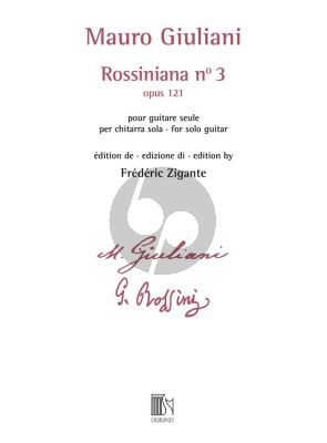 Giuliani Rossiniana No. 3 Op. 121 for Guitar (Frederic Zigante)