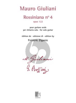 Giuliani Rossiniana No. 4 Op. 122 for Guitar (Frederic Zigante)