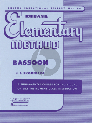 Skornicka Elementary Method for Bassoon (Fundamental Course for Individual or like Instrument Class Instruction)