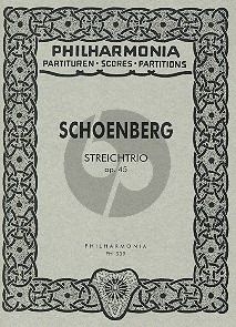 Schoenberg Streichtrio Op. 45 Violine-Viola und Violoncello (Studienpartitur)