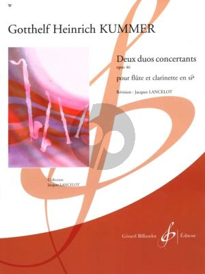 Kummer 2 Duos Op. 46 pour Flute et Clarinette (Jacques Lancelot)