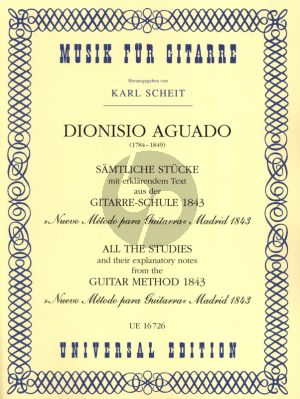Aguado Complete Pieces for Guitar Vol.1 (from the Method for Guitar 1843 German/English) (Herausgegeben von Karl Scheit)