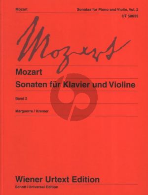 Mozart  Sonaten Vol.2 fur Violine und Klavier (edited by Karl Marguerre and Gidon Kremer) (Wiener-Urtext)