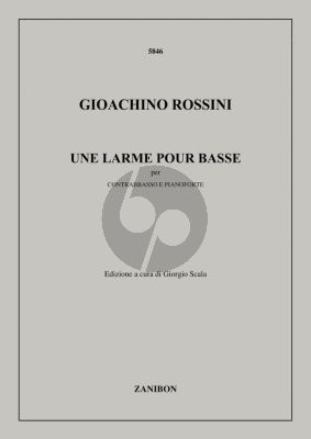 Rossini Une Larme pour Basse Double Bass-Piano