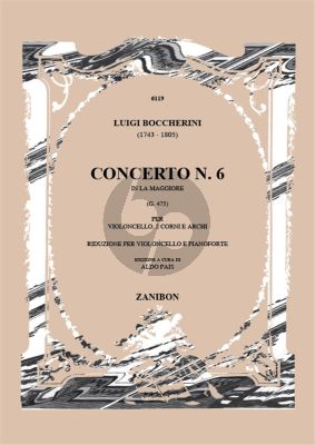 Boccherini Concerto A-major No. 6 G.475 Violoncello and Orchestra (piano reduction) (Aldo Pais)