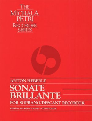 Heberle Sonata Brilliante Descant Recorder solo