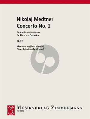 Medtner Konzert No. 2 c-moll Op. 50 Klavier und Orchester (Klavierauszug)