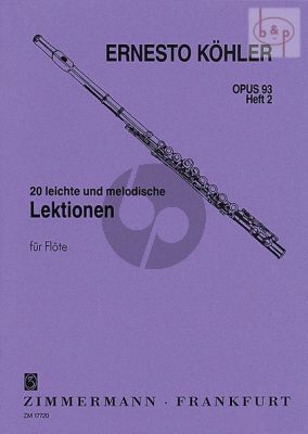 20 leichte und Melodische Lektionen Op.93 Vol.2 Flöte