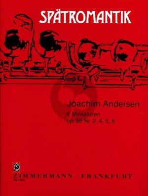 Andersen 4 Miniaturen Op.55 Flöte und Klavier (No. 2 - 4 - 5 - 8) (Werner Richter)