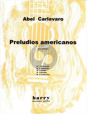 Carlevaro Preludios Americanos No.5 Tamborilas Guitarra