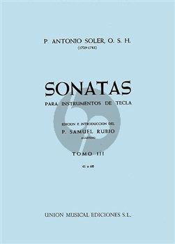 Soler Sonatas Vol.3 (No.41-60) Harpsichord (ed. P.Samuel Rubio)