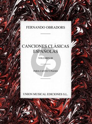 Obradors Canciones Clasicas Espanolas Vol.3 Voice and Piano