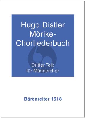 Distler Morike Chorliederbuch vol.3 Mannerchor Op.19 Chorpartitur