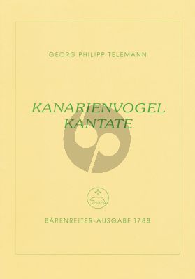 Telemann Kanarienvogel Kantate Mittelstimme-2 Violinen- Viola-Bc (Part./Stimmen)