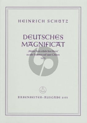 Schutz Deutsches Magnificat "Meine Seele erhebt den Herrn" SWV 494 (b-minor) (SATB/SATB) (Ameln)